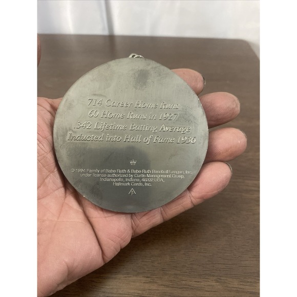 Vint Hallmark Collectors Series Baseball‎ Hero Babe Ruth First In Series 1994 - Picture 3 of 5